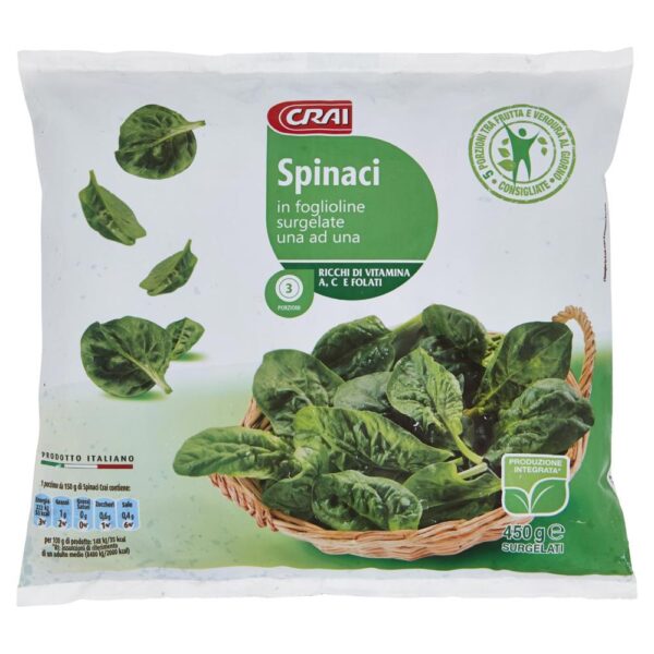 CRAI Spinaci Foglie 450g