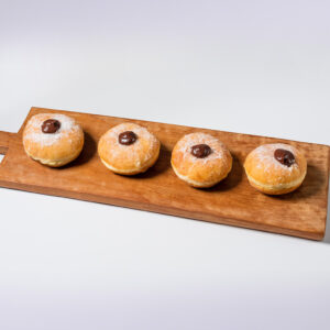 Chocolate filled doughnuts x4