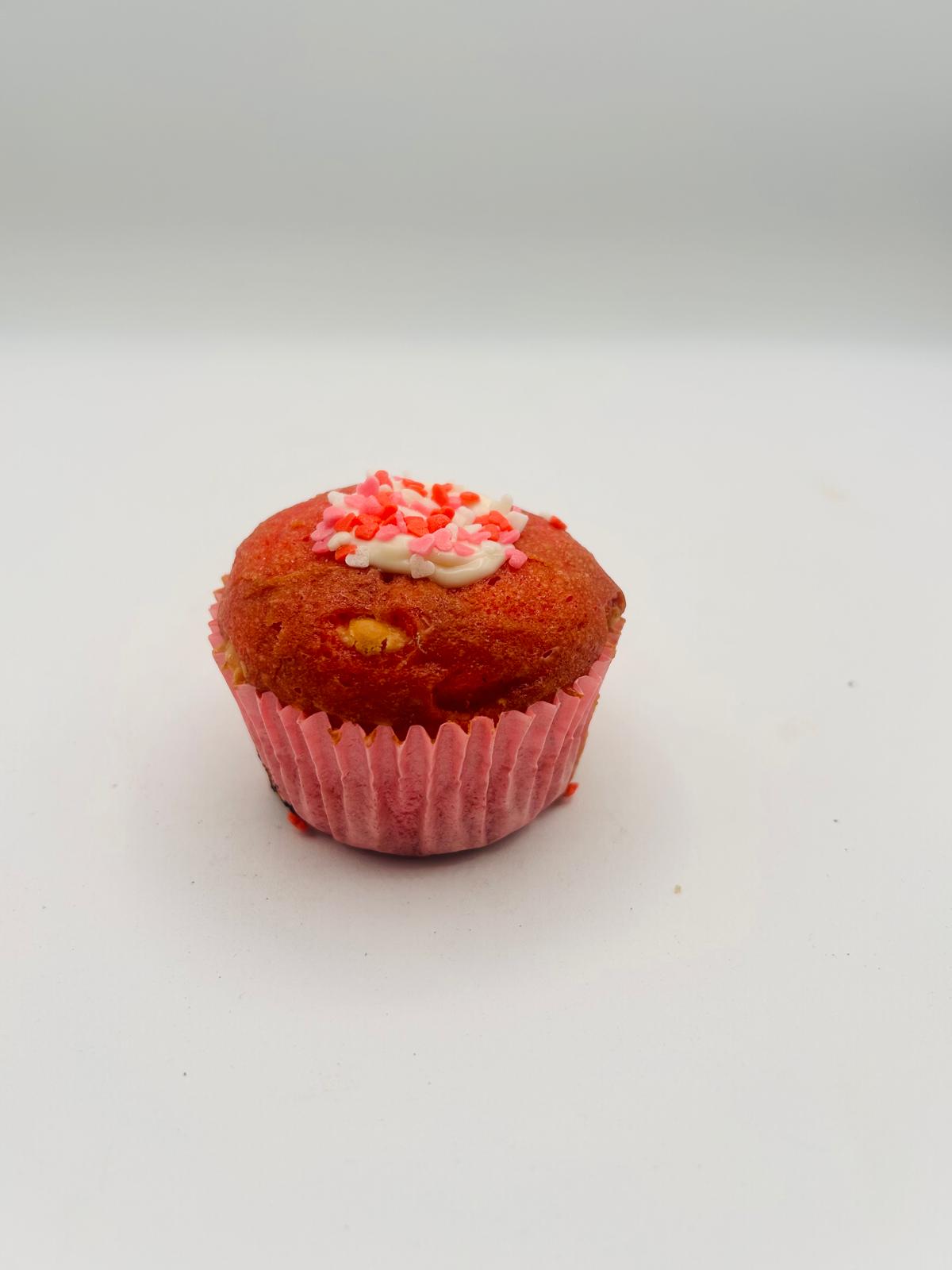 Pink October cupcake Heart